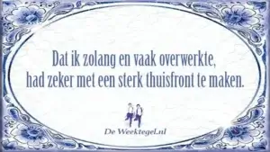 Dat ik zolang en vaak overwerkte...