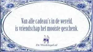 Van alle cadeau’s in de wereld...