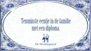 Tenminste eentje in de familie...