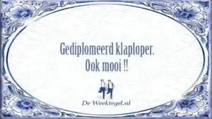 Gediplomeerd klaploper...