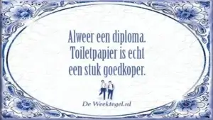 Alweer een diploma...