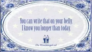 You can write that...