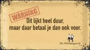 Dit lijkt heel duur...
