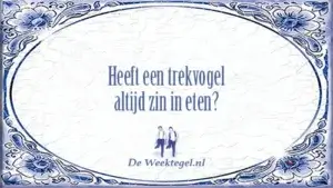 Heeft een trekvogel...?