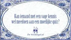 Kan iemand...?