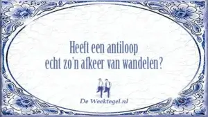 Heeft een antiloop...?