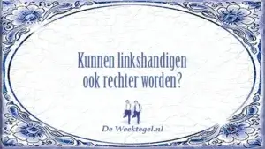 Kunnen linkshandigen...?