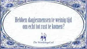 Hebben dagjesmensen...?