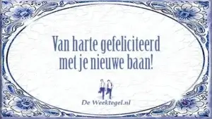 Nieuwe baan!