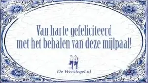 Behalen mijlpaal!